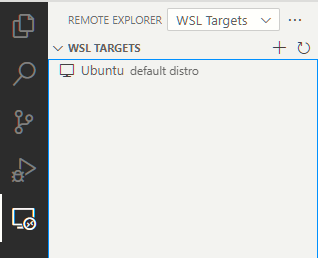 VS Code remote explorer WSL Targets